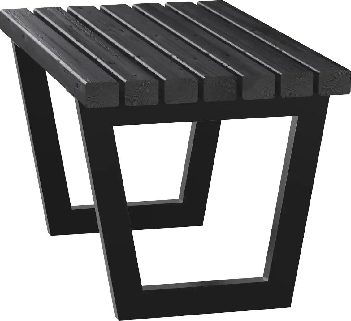 Plus Siesta Living Loungeskam / bord, 75 cm, svart