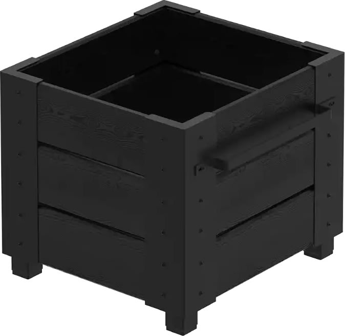 Plus Cubic Blomlåda m/fötter 46x50x42, svart
