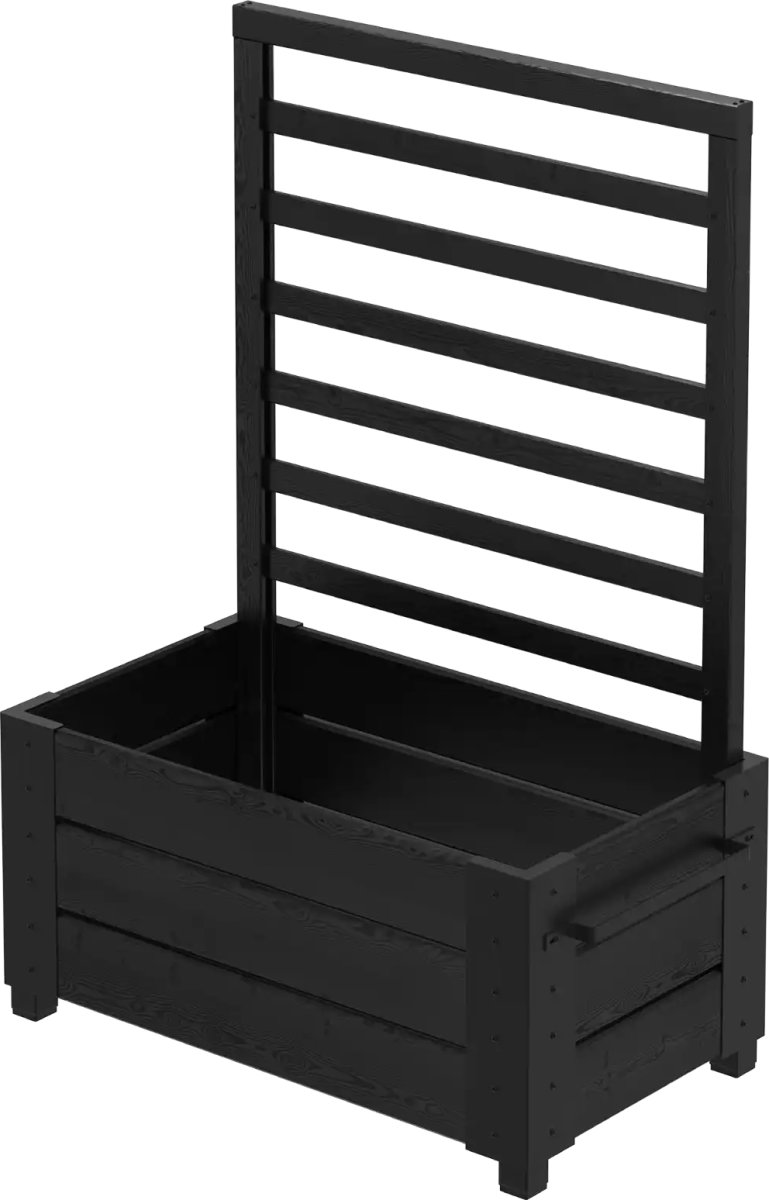 Plus Cubic Blomlåda m/spaljé 87x50x128 svart