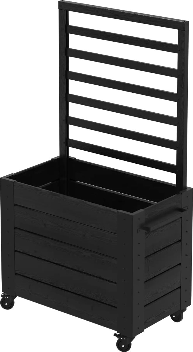 Plus Cubic Blomlåda m/spaljé 87x50x158 svart