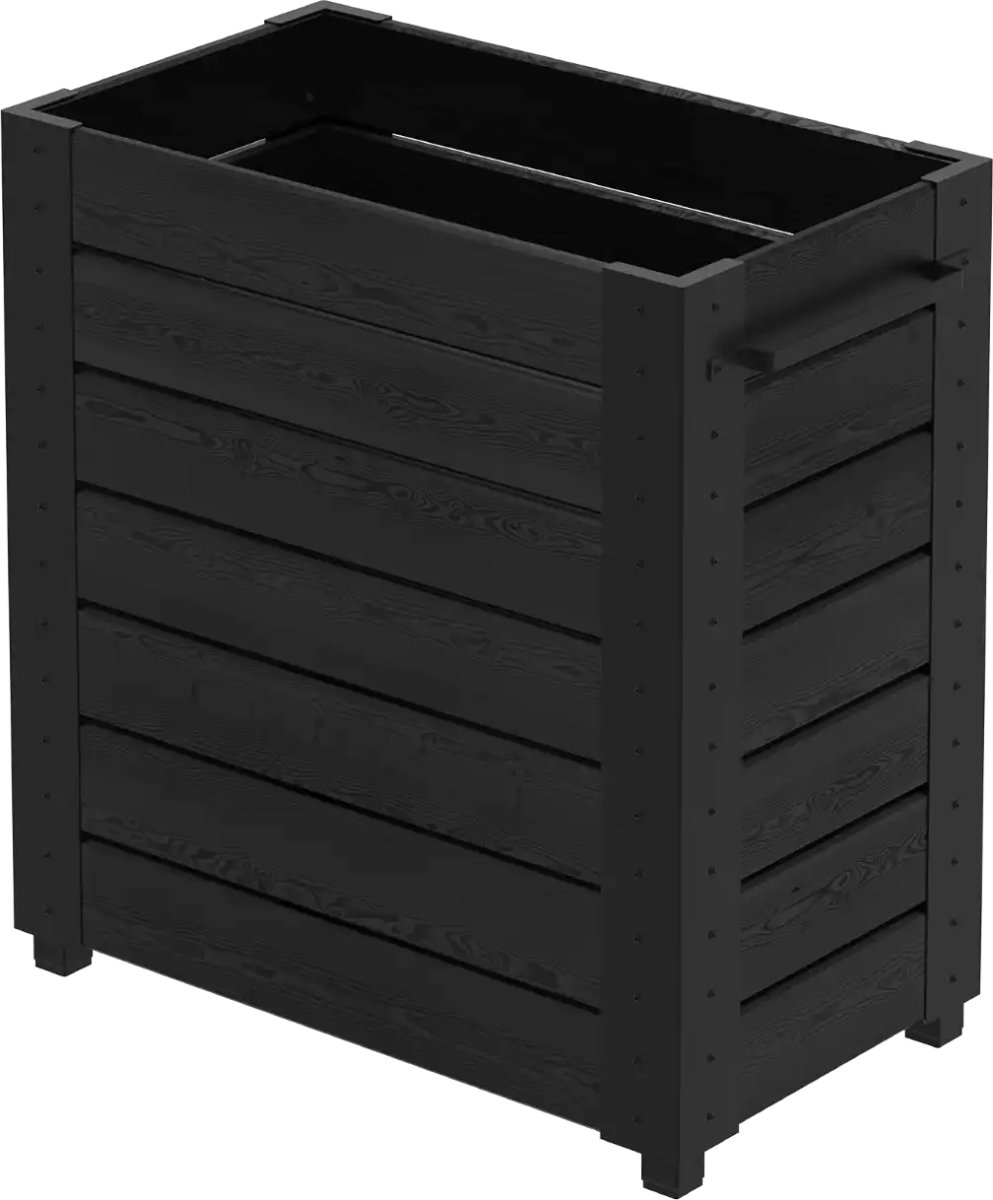 Plus Cubic Blomlåda m/fötter 87x50x92, svart