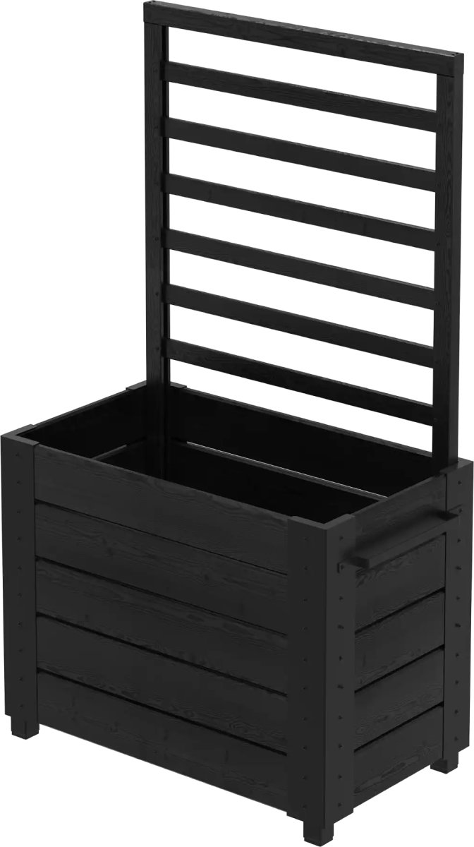 Plus Cubic Blomlåda m/spaljé 87x50x153 svart