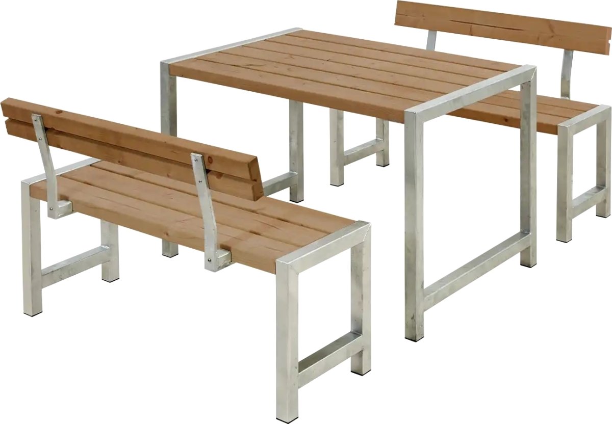 Plus Cafe Plankset m/ryggstöd 127 cm, Thermowood