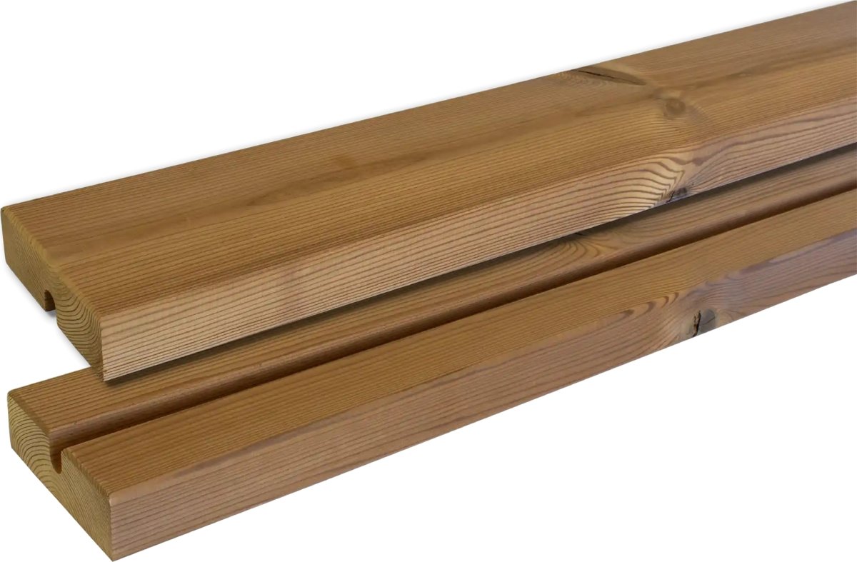 Plus Cafe Plankset m/ryggstöd 127 cm, Thermowood