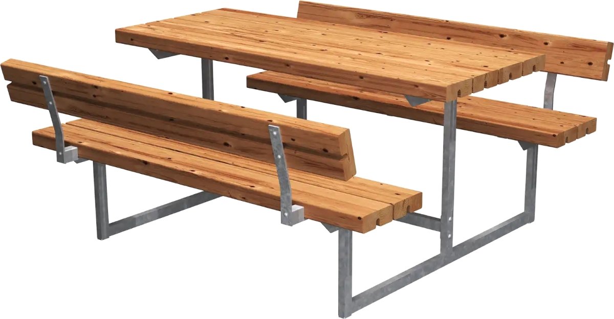 Plus Basic Jr bord/bänkset+ryggstöd, Thermowood