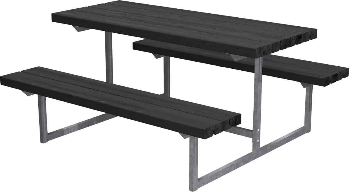 Plus Basic Junior bord/bänksats, svart, 118 cm