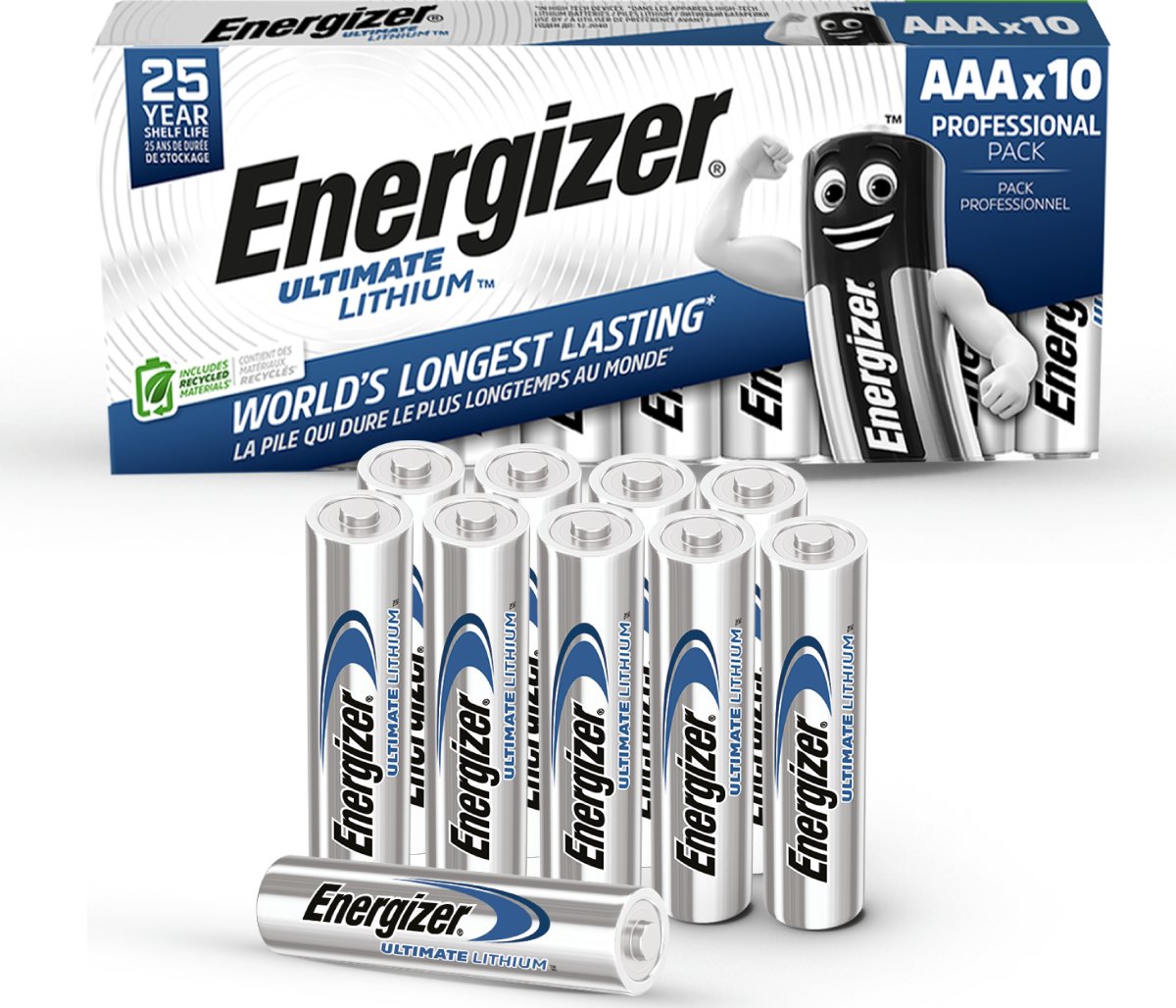 Energizer Lithium Standard AAA-batteri, 10 st.