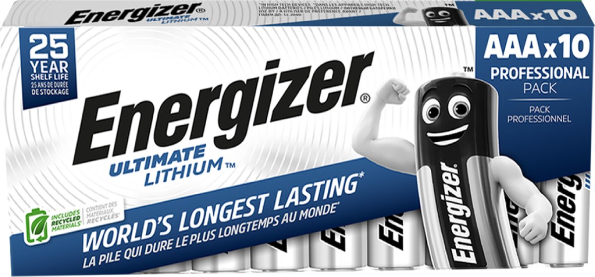 Energizer Lithium Standard AAA-batteri, 10 st.