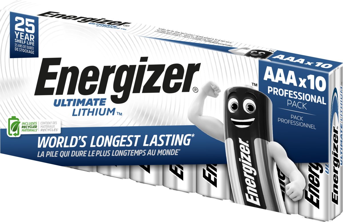 Energizer Lithium Standard AAA-batteri, 10 st.