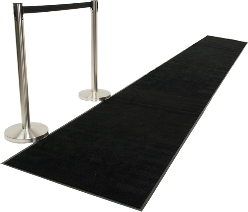 Halkfri matta, 400x90 cm, svart