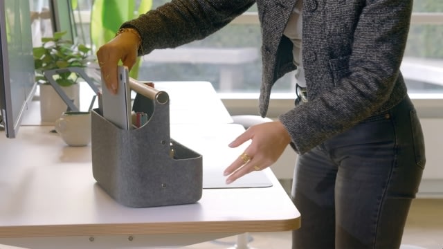 Leitz Skrivbordsorganisatör | Bärbar | Grå filt