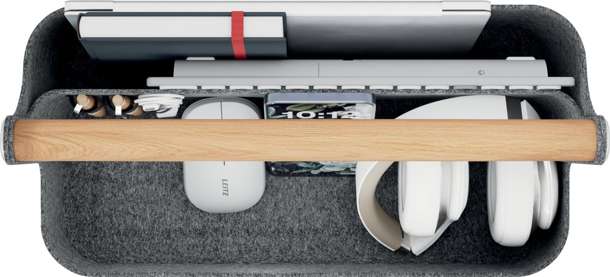 Leitz Skrivbordsorganisatör | Bärbar | Grå filt