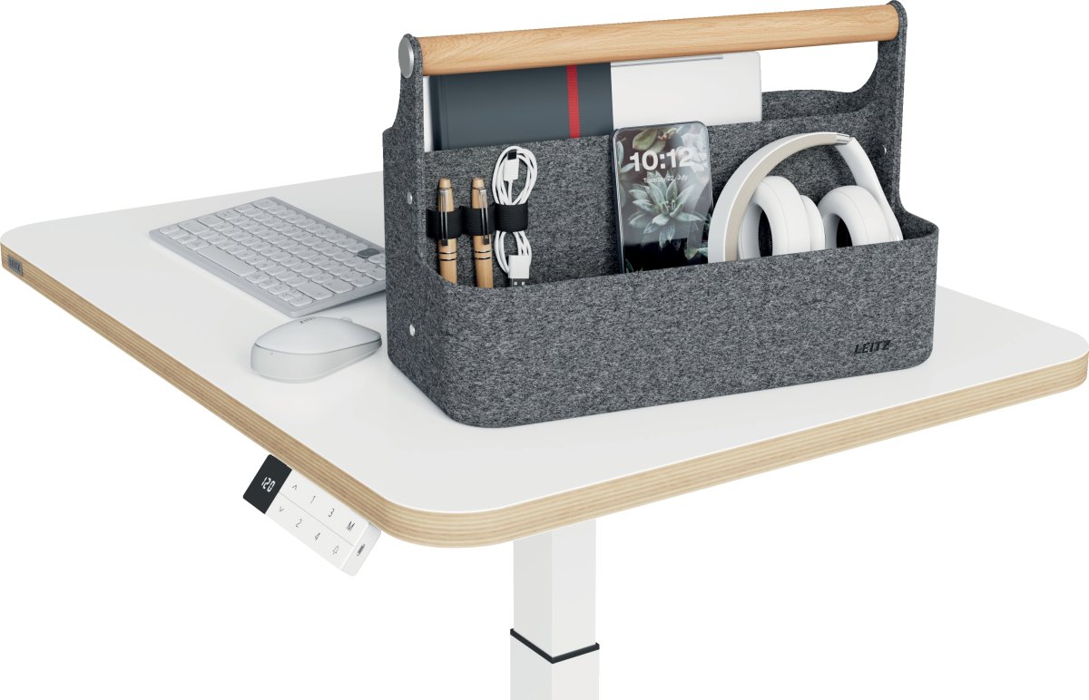 Leitz Skrivbordsorganisatör | Bärbar | Grå filt