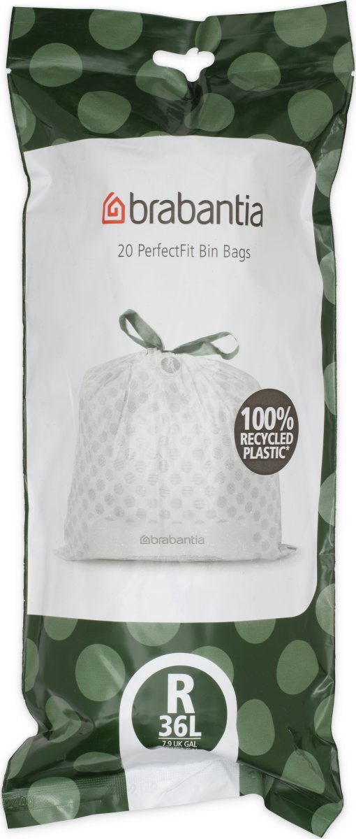 Brabantia Soppåse R | 36 L | Vit | 20 st.