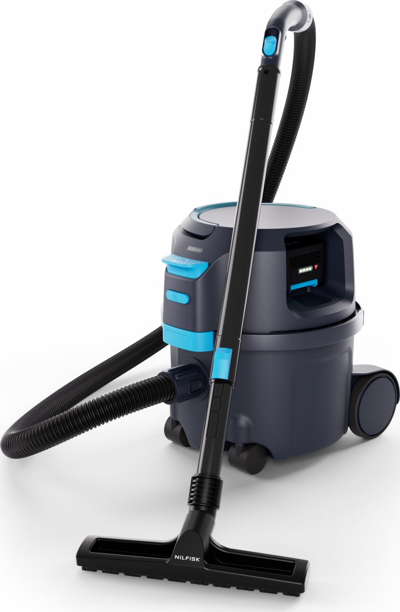 Nilfisk VP500 BP+ 10 Ah, HEPA, Batteri Svart