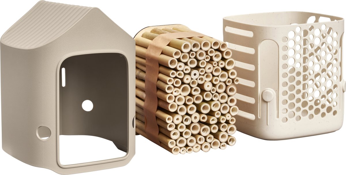 Elho Cosy Insektshotell, 18 cm, mushroom beige