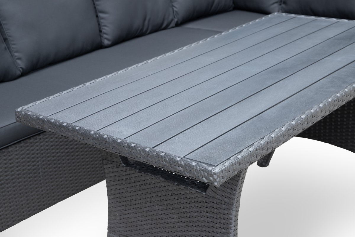 OUTDOOR hörnsoffa/loungeset, svart