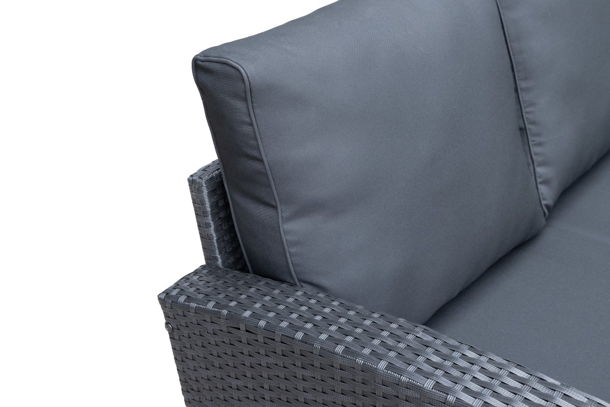 OUTDOOR hörnsoffa/loungeset, svart