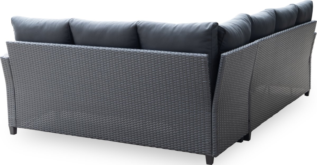 OUTDOOR hörnsoffa/loungeset, svart