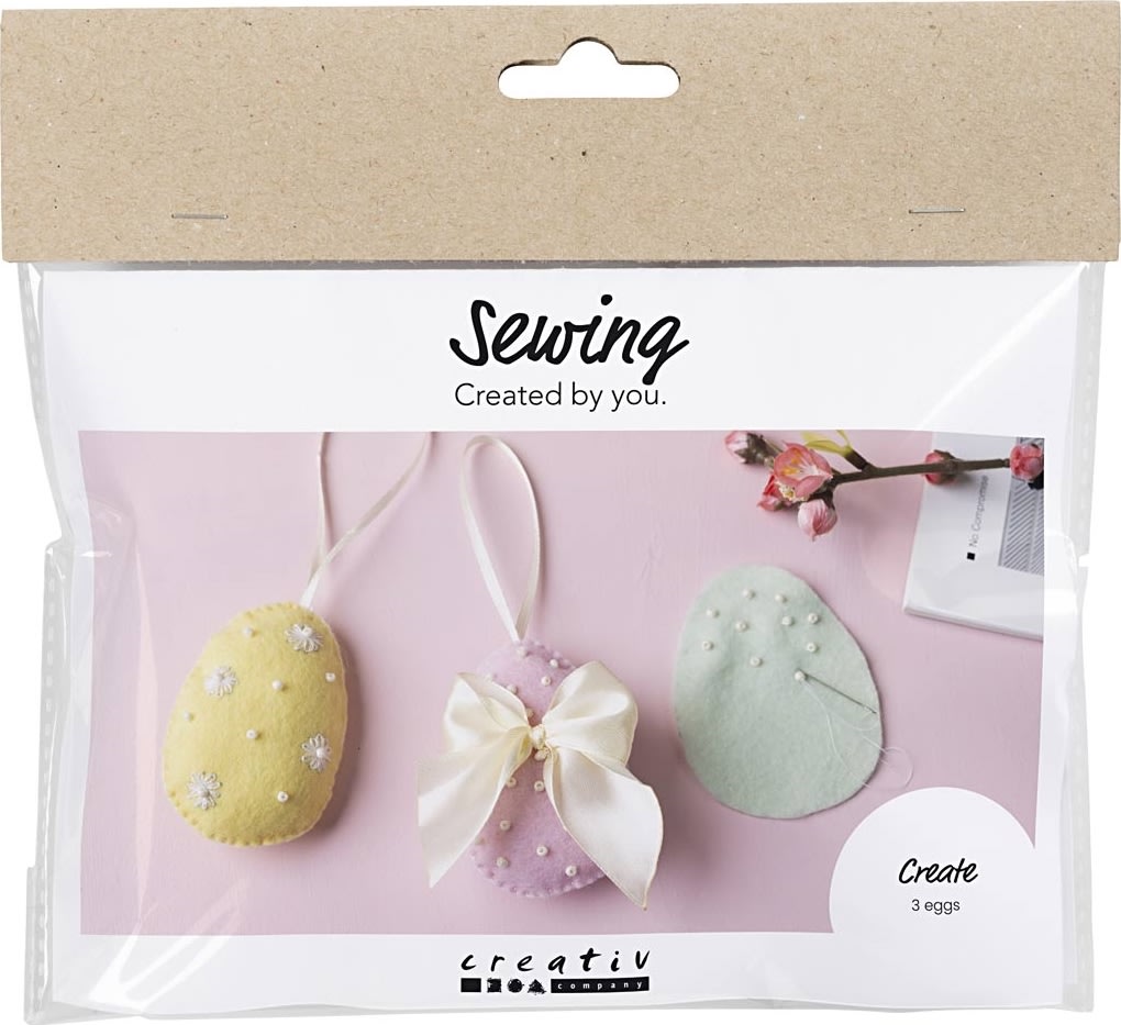 Mini DIY Kit Sömnad | Påskägg | Pastellfärger