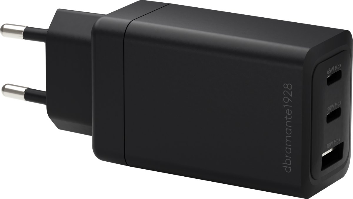 DBRAMANTE1928 Väggladdare, 2xUSB-C 65W + 1xUSB