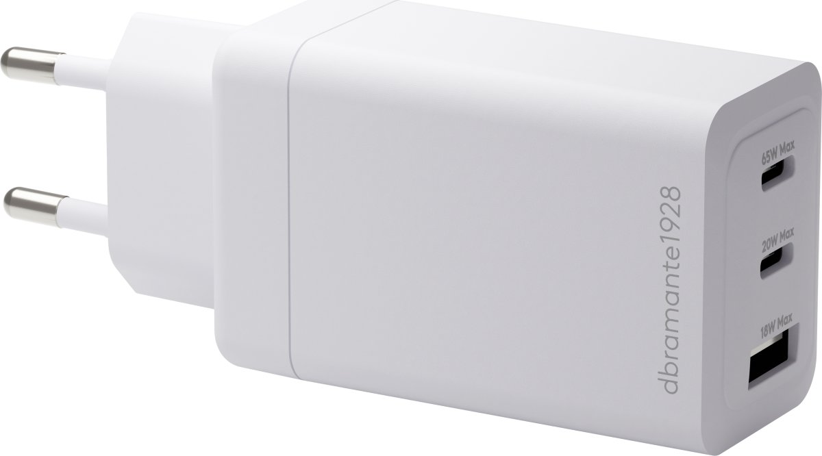 DBRAMANTE1928 Väggladdare, 2xUSB-C 65W + 1xUSB