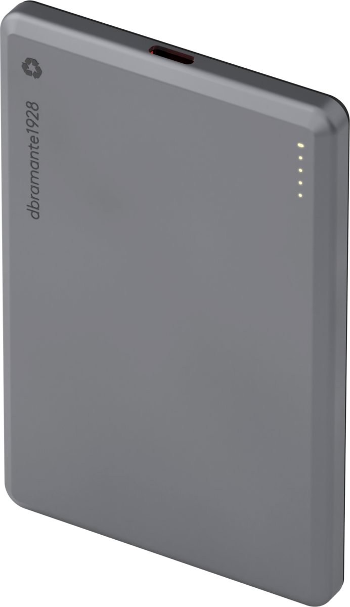 DBRAMANTE1928 Power Bank, 5K Trådlös v2 - Grå