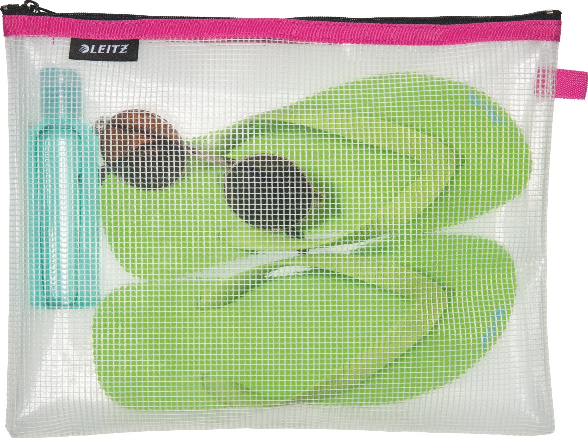 Leitz WOW Vattenavvisande dragkedjeficka, L | Rosa