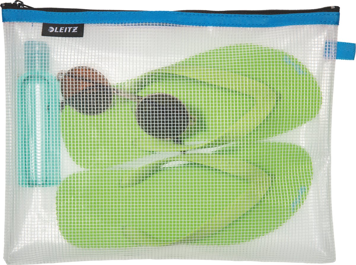 Leitz WOW Vattenavvisande dragkedjeficka | L | Blå