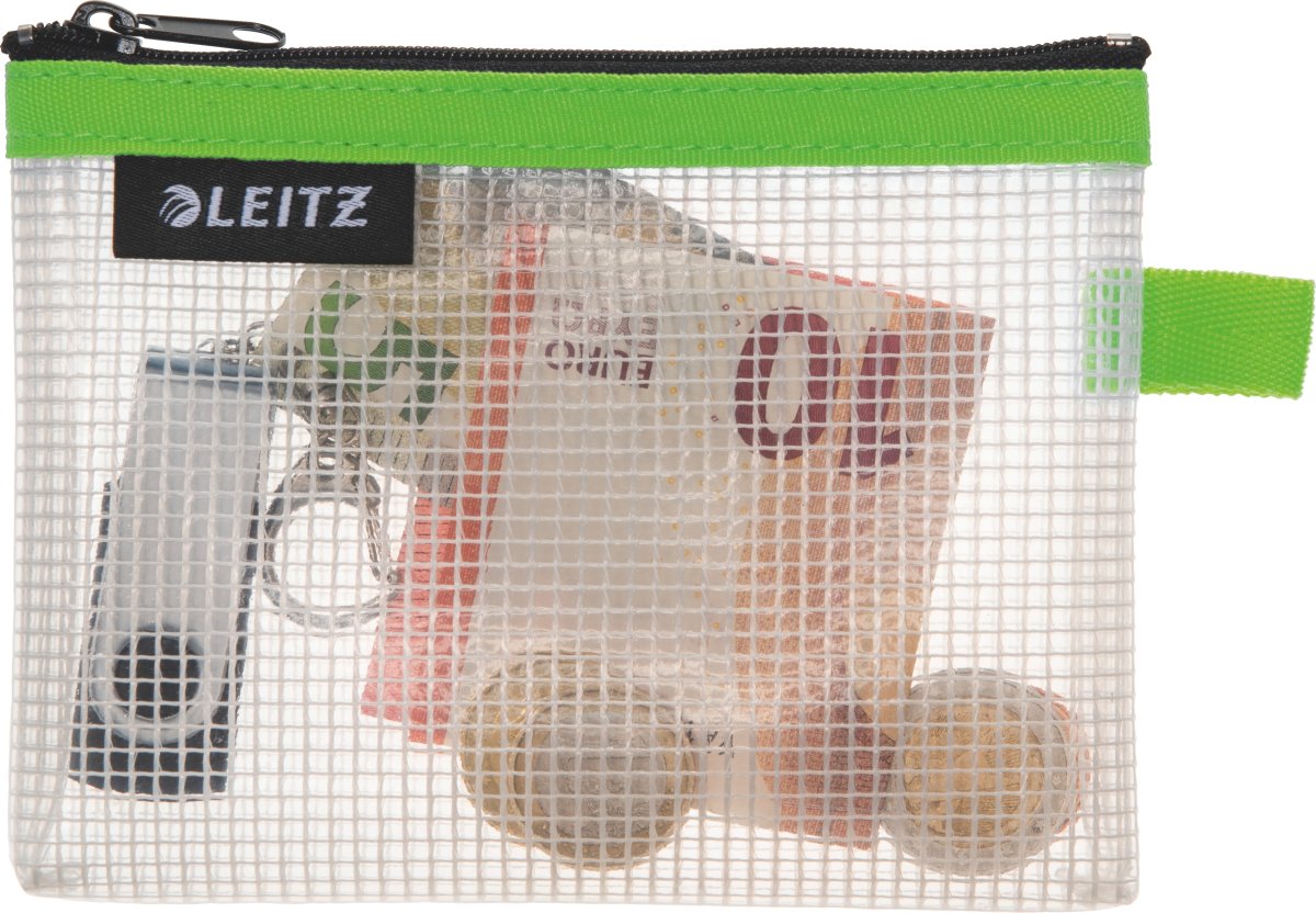 Leitz WOW Vattenavvisande dragkedjeficka, S, Grön