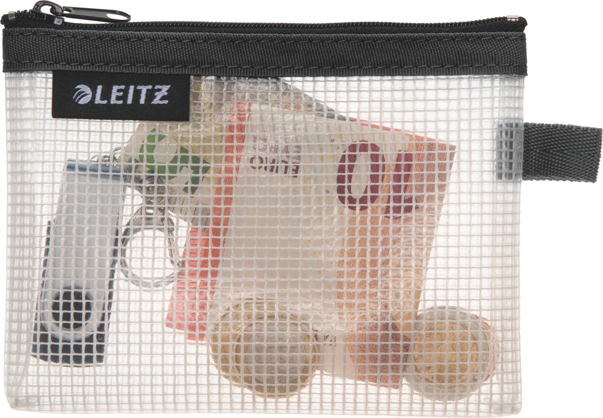 Leitz WOW Vattenavvisande blixtlåsficka, S, Svart
