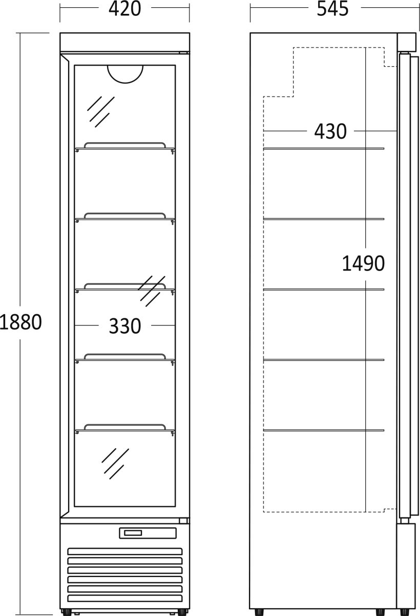 Scancool Displaykylskåp - DC160BD