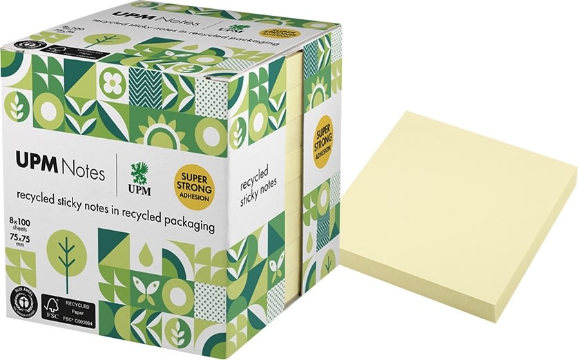 UPM Notes | 75x75 mm | Pastellgul