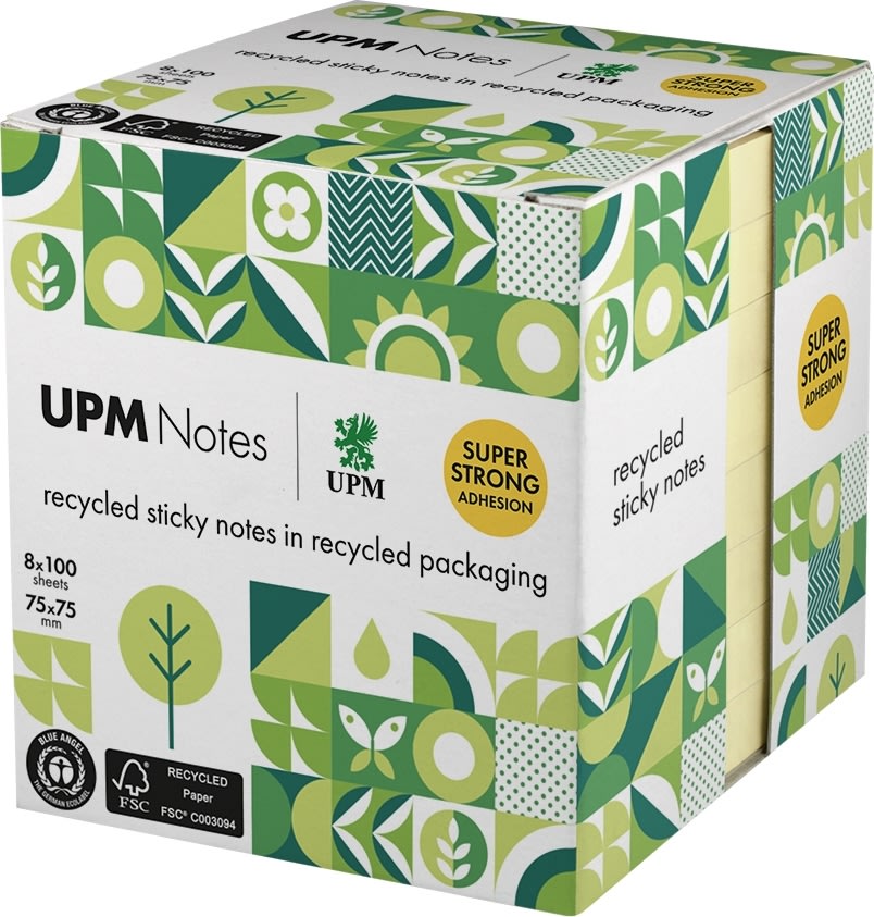UPM Notes | 75x75 mm | Pastellgul