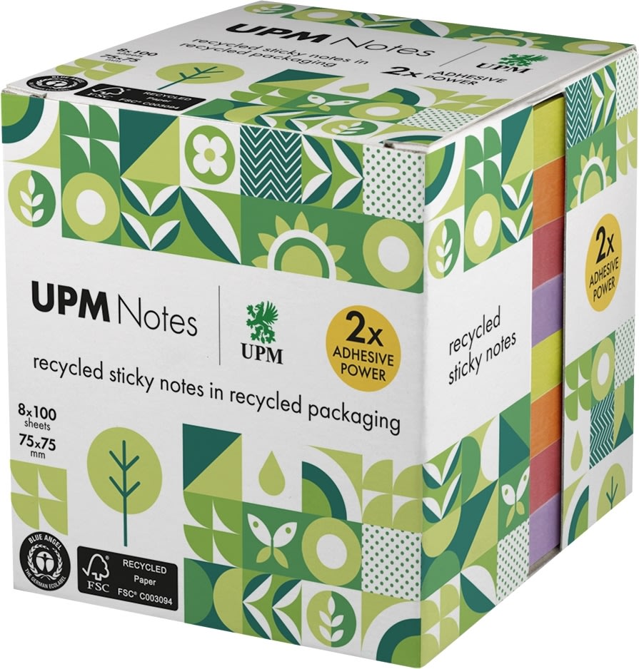 UPM Anteckningslappar | 75x75 mm | Färgblandning