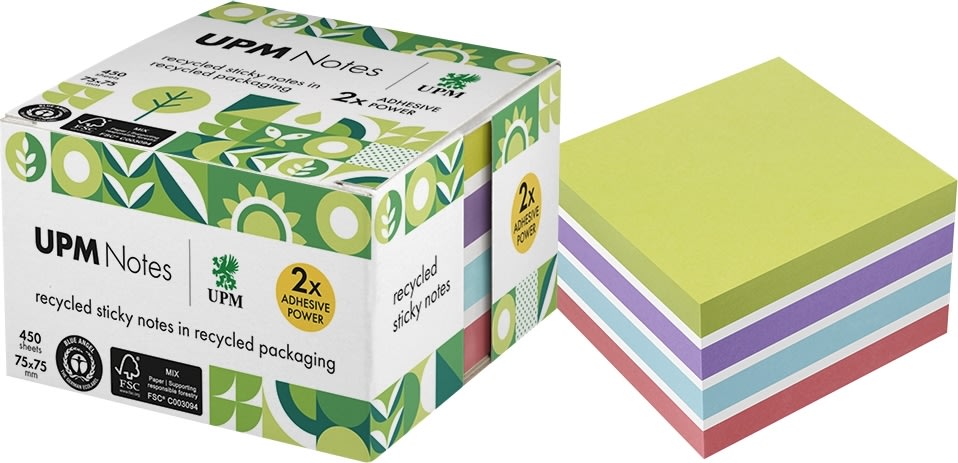 UPM Notes Cube | 75x75 mm | Färgblandning
