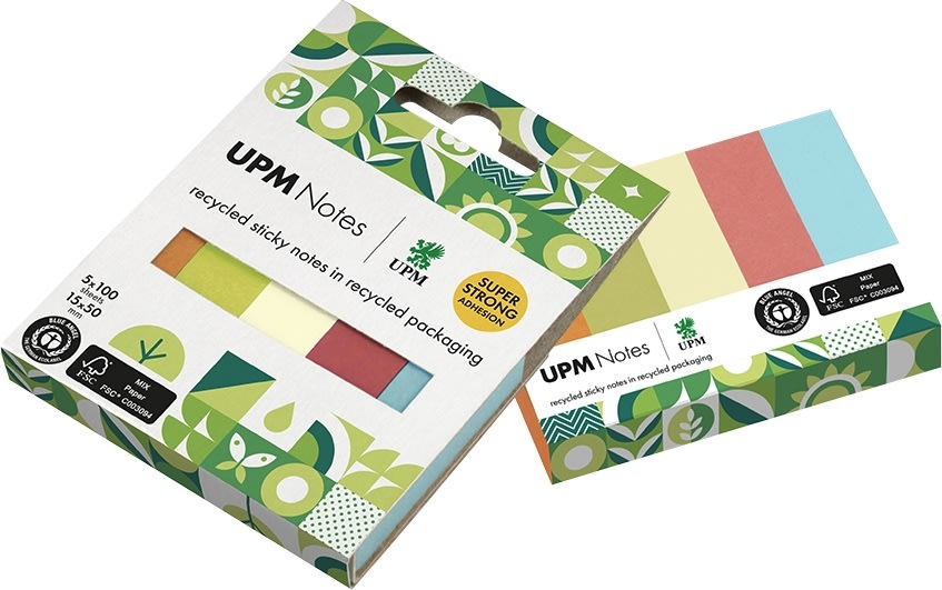 UPM Indexflikar | 15x50 mm | 5 färger