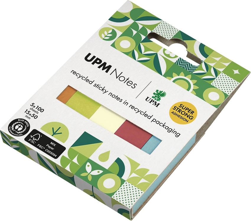 UPM Indexflikar | 15x50 mm | 5 färger