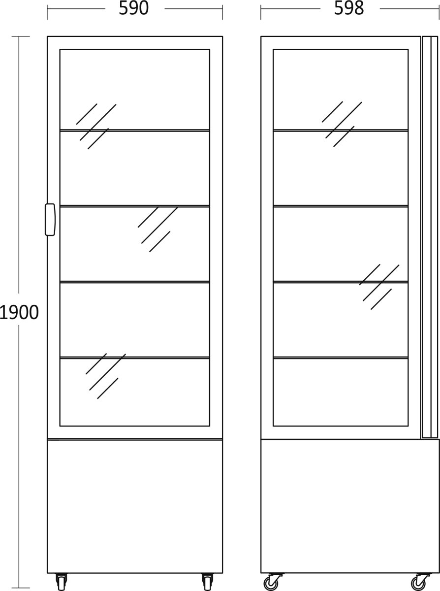 Scancool Displaykylskåp - DC402BB