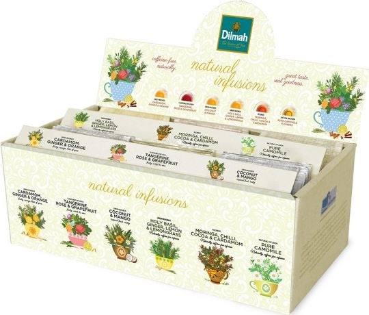 Te DILMAH Sort.låda örter 6 smaker 60/fp