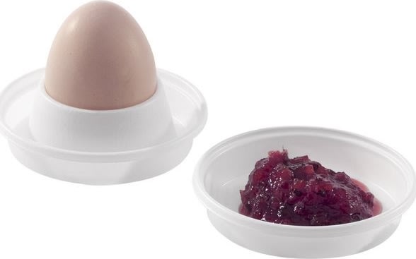 Äggkopp plast vit 100/fp