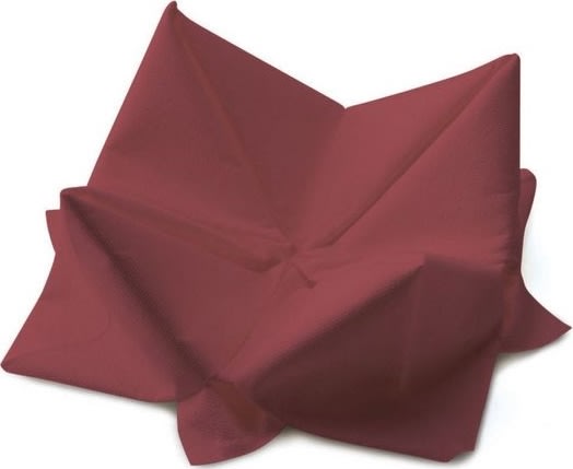 Servett 3-lags 33x33cm vinröd 125/fp