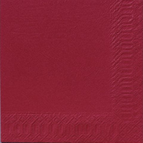Servett 3-lags 40x40cm vinröd 125/fp