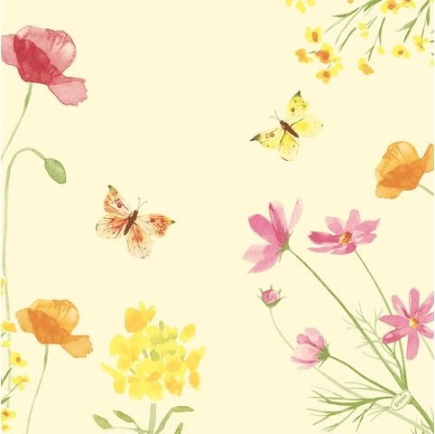 Servett Poppy D-soft 40X40cm 60/fp