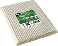 Sugrör PURE papp böjbar 20cm vit 100/fp