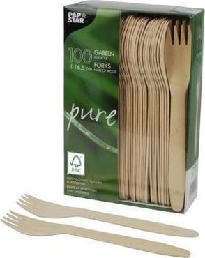 Bestick gaffel PURE FSC 16,5cm 100/fp