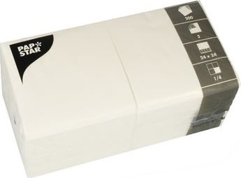 Servett 3-lags 24x24cm vit 200/fp