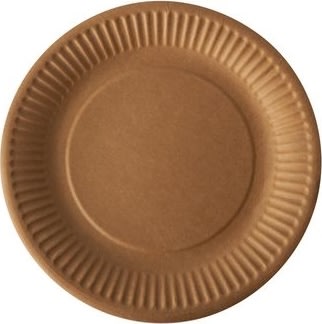 Tallrik PURE papper Ø190mm brun 100/fp