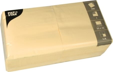 Servett 1-lags 33x33cm creme 500/fp