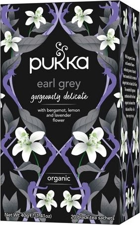 Te PUKKA Svart Gorgeous Earl Grey 20/fp
